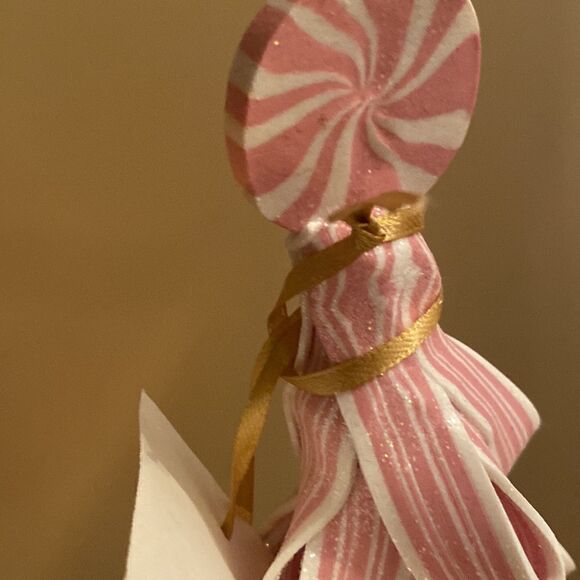 Cupcakes and Cashmere Easter Pink Pepperminf Ribbon Candy Tree 13.5” - Picture 4 of 5